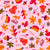 Hello Autumn Fall Leaves Pumpkins Acorns Gourds Berries on Pink Image