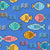 School of fish blue background Image
