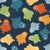 Retro Smiley Ghosts on Navy Groovy Halloween Collection Image
