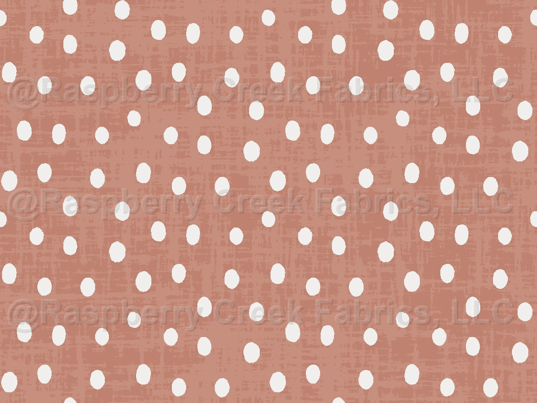 Mesa Dot Rose Fabric, Raspberry Creek Fabrics, watermarked
