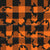 Halloween tartan bats black & orange Image
