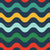 Colorful Wavy Stripes on Navy Crazy Chicken Lady Collection Image