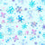 Colorful Watercolor Snowflakes Chillin' With My Snowmies Collection on Aqua Blue Image