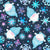 Winter Snowflakes and Gnomes on Navy Chillin' with my Snowmies Collection Image