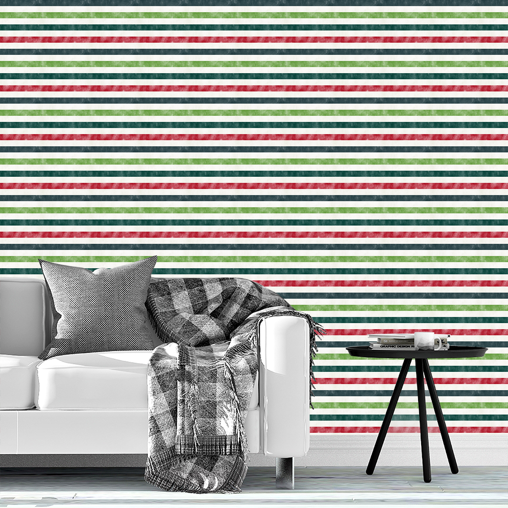 Holiday Stripe Textured by denesannadesign Wallpaper, Raspberry Creek Fabrics, watermarked