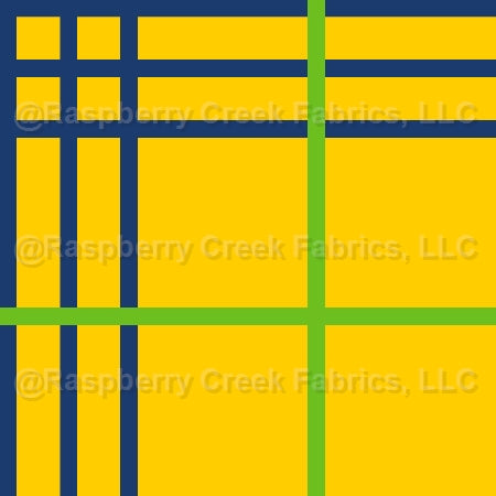 Banana Plaid Fabric, Raspberry Creek Fabrics, watermarked