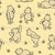 Classic Pooh and Bees on Golden Yellow Image