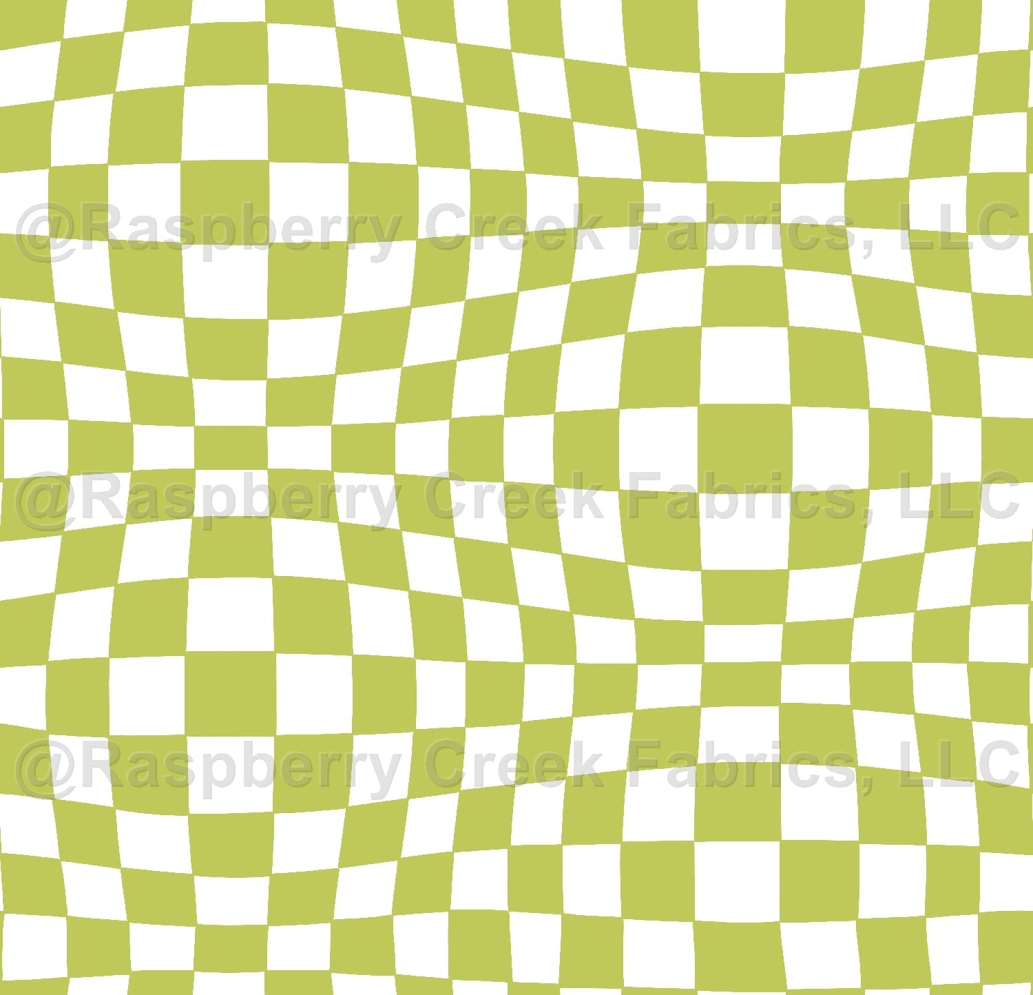 Groovy Funky Check Lime Fabric, Raspberry Creek Fabrics, watermarked