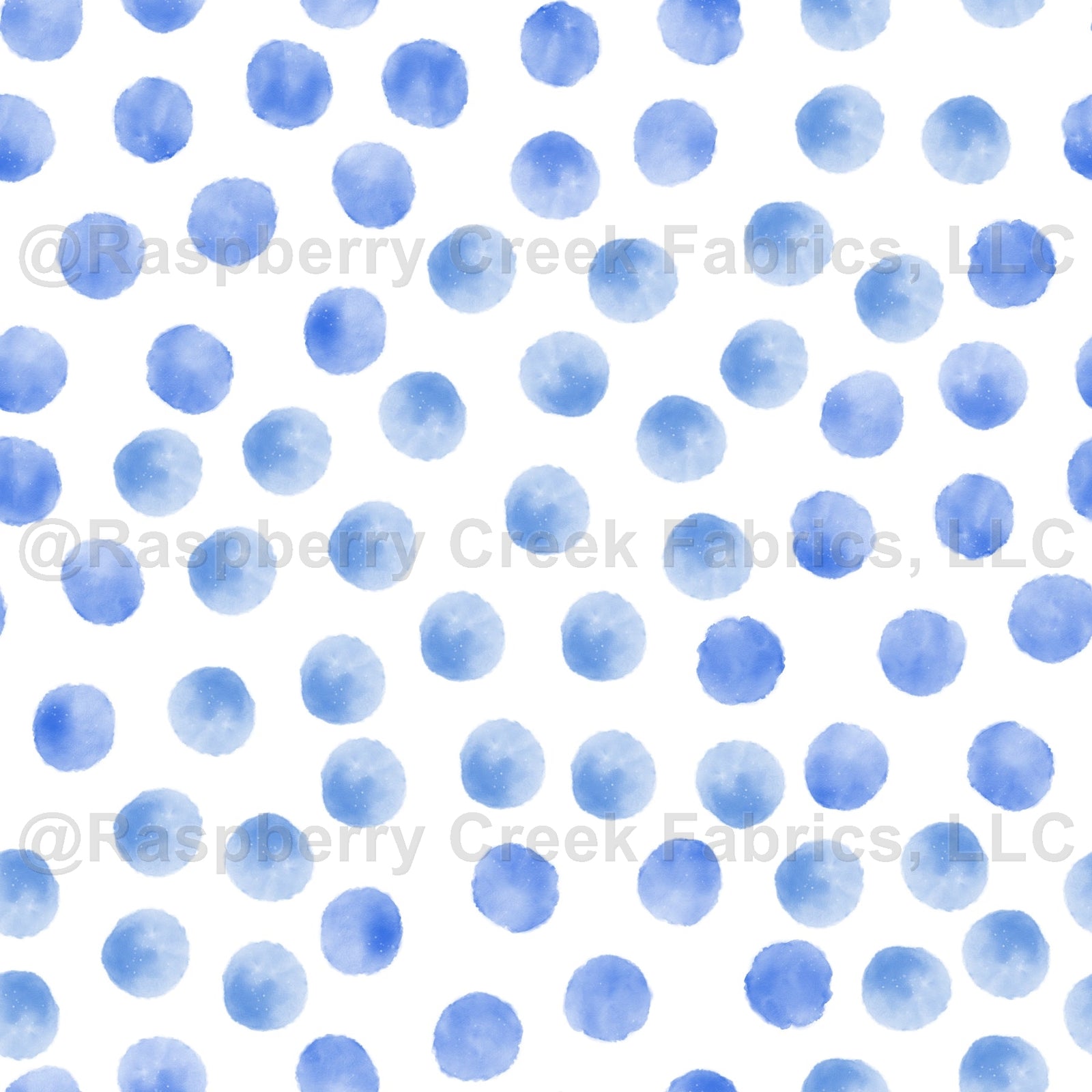 Blue Watercolor Polka Dot