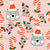 Christmas Cute Mr Bear and Candy Can Pink Image