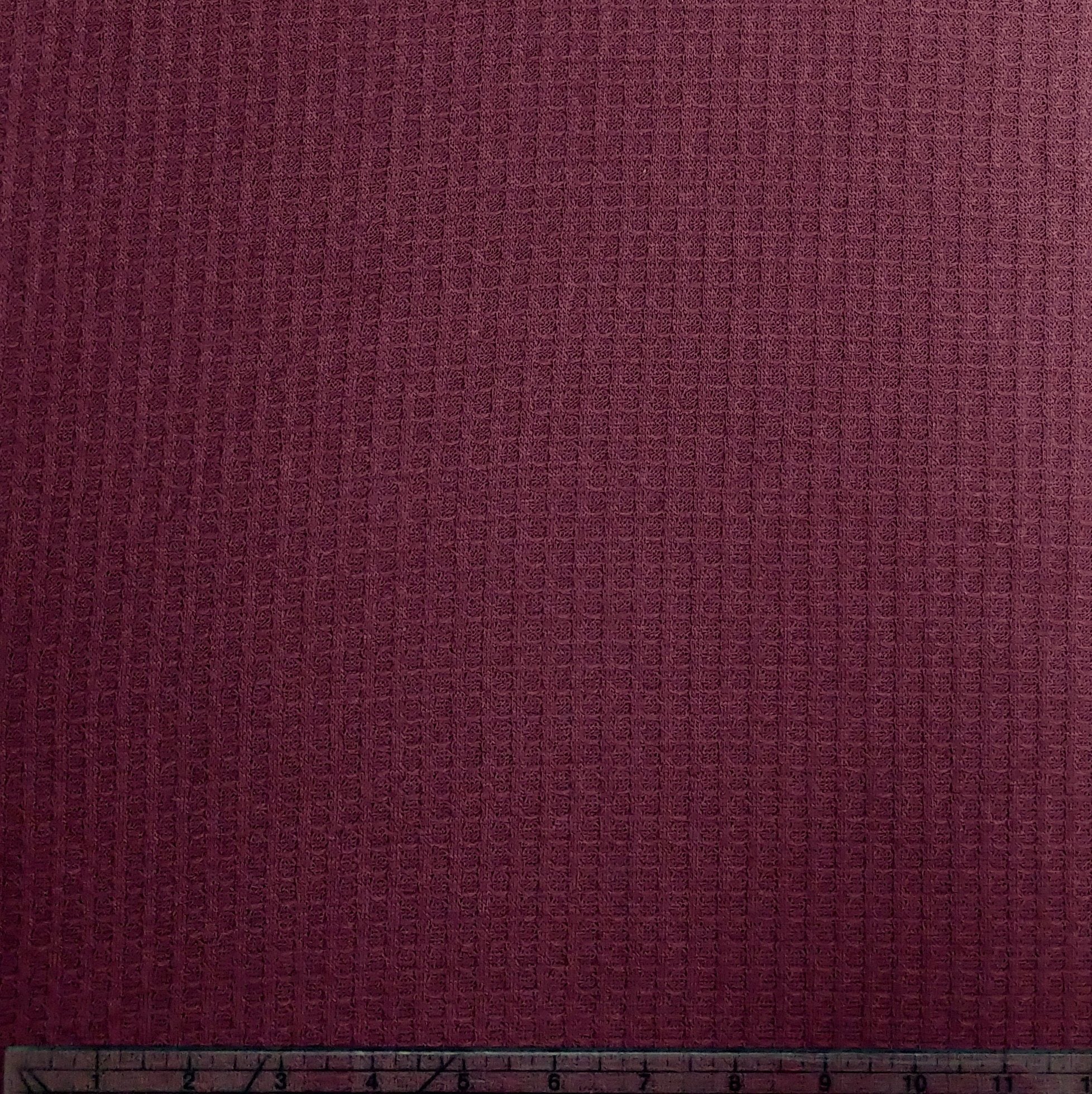 Wine Waffle Knit Fabric Fabric, Raspberry Creek Fabrics, watermarked, restored