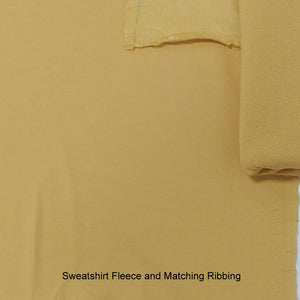 Dusty Mustard Bamboo Cotton Spandex 4 Way Stretch Sweatshirt Fleece Fabric, Raspberry Creek Fabrics