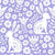 Folk White Easter Bunnies on Lavender Image