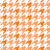 Orange and White Houndstooth Check by Brittanylane Image