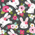 Floral bunny by MirabellePrint / Charcoal background Image