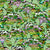 retro eclectic bold scalloped floral brocade GREEN Image