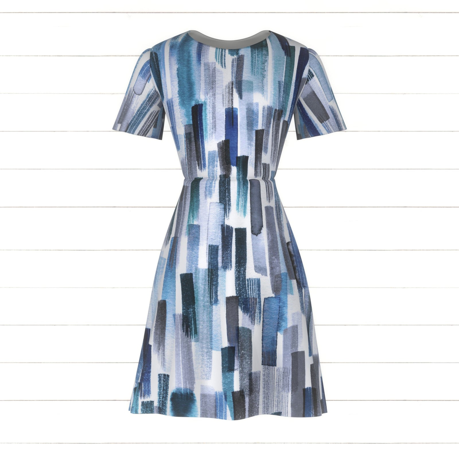 Colorful Brushstrokes Indigo Blue