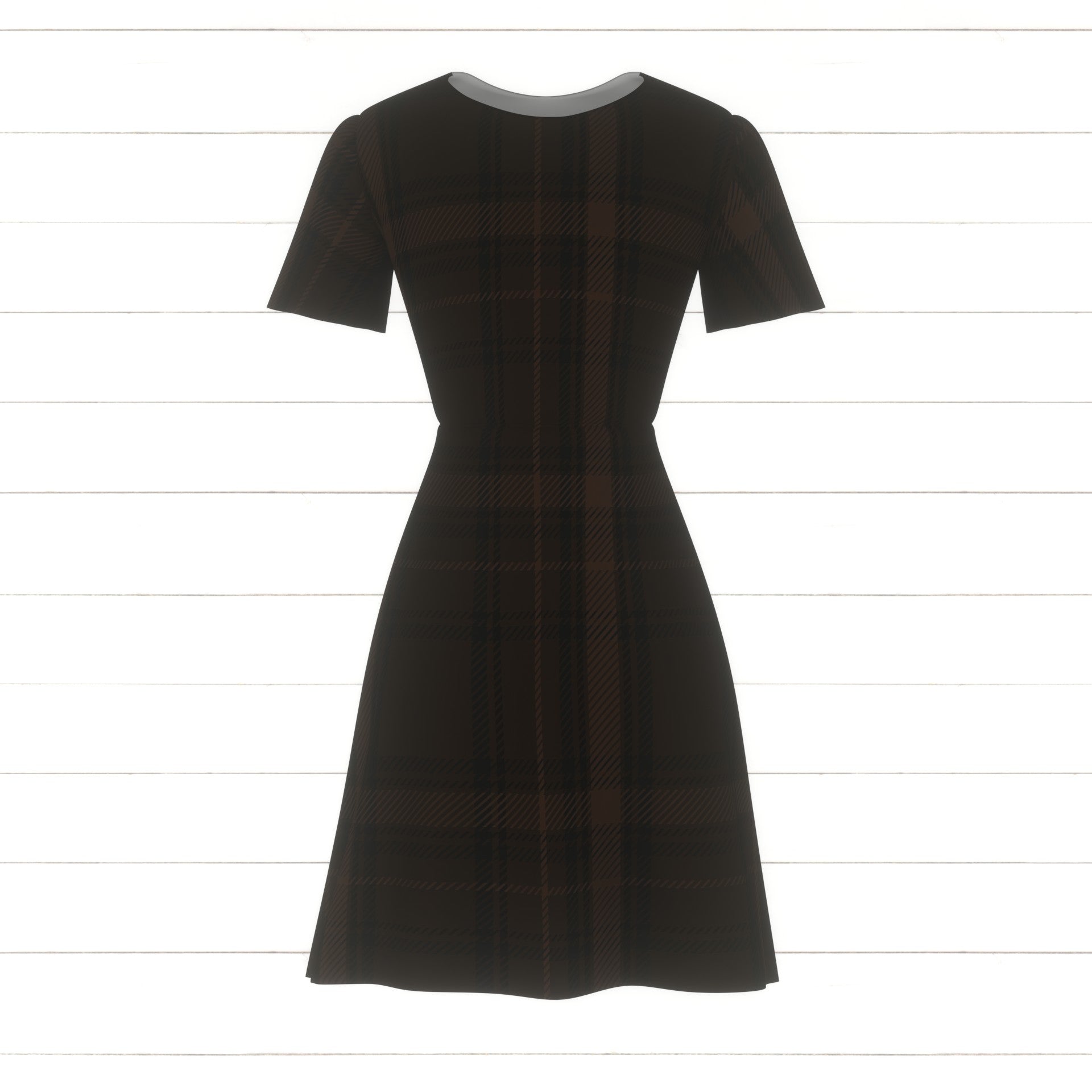 Dark Academia | Black and Chocolate Brown Plaid Tartan Fabric, Raspberry  Creek Fabrics