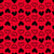 Ultra-Bright Sweet Hearts Print in Red – Glow with the Flow Collection by Patternmint Image