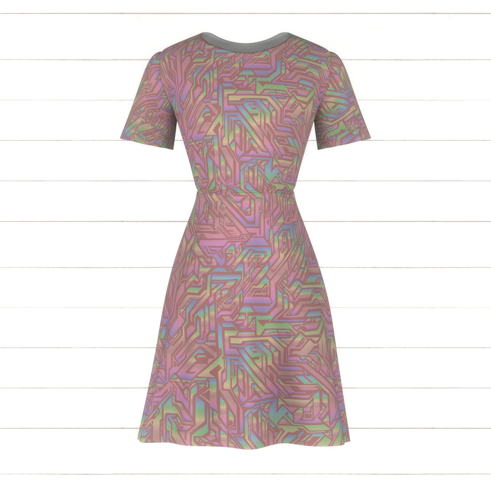 hologram pearl fantasy abstract crystal maze - dusty pink