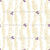 Sweet, simple purple leaves cascading over beige textured stripes - Carefree Days Collection Image