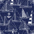 Sailboats by MirabellePrint / White on dark blue Image