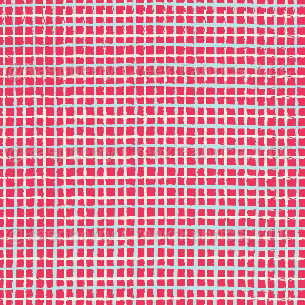 Wonky Textured Plaids in Pink Mint Cream [Sweet Things]