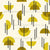 mid century, Abstract, 60s, 70s, mod stripe, mustard Image