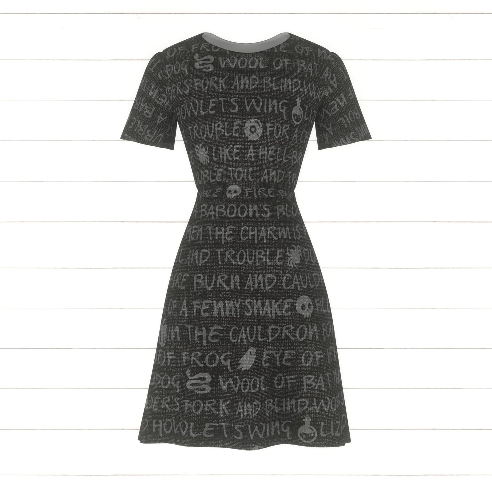 Double, Double, Toil & Trouble // Black // Linen Look // Fabric, Raspberry Creek Fabrics, watermarked