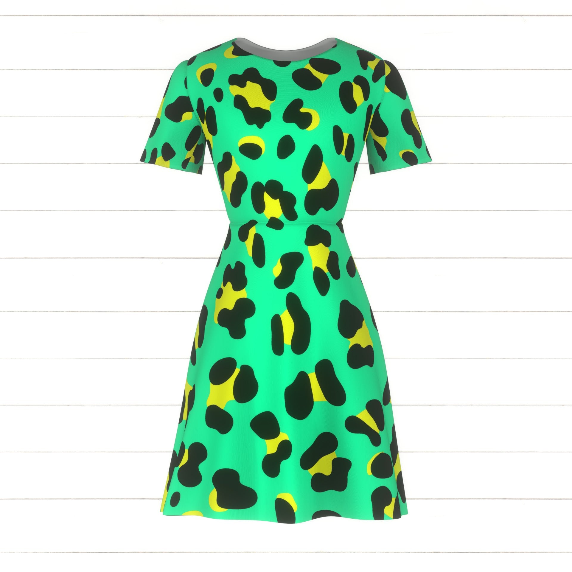 Ax Paris Green Dress 80s Retro Neon Leopard Mint Green Yellow Fabric, Raspberry Creek Fabrics Ax Paris Green Dress 80s Retro Neon Leopard Mint Green Yellow Fabric, Raspberry Creek Fabrics