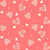 Valentine Hearts Coral Pink and White Image