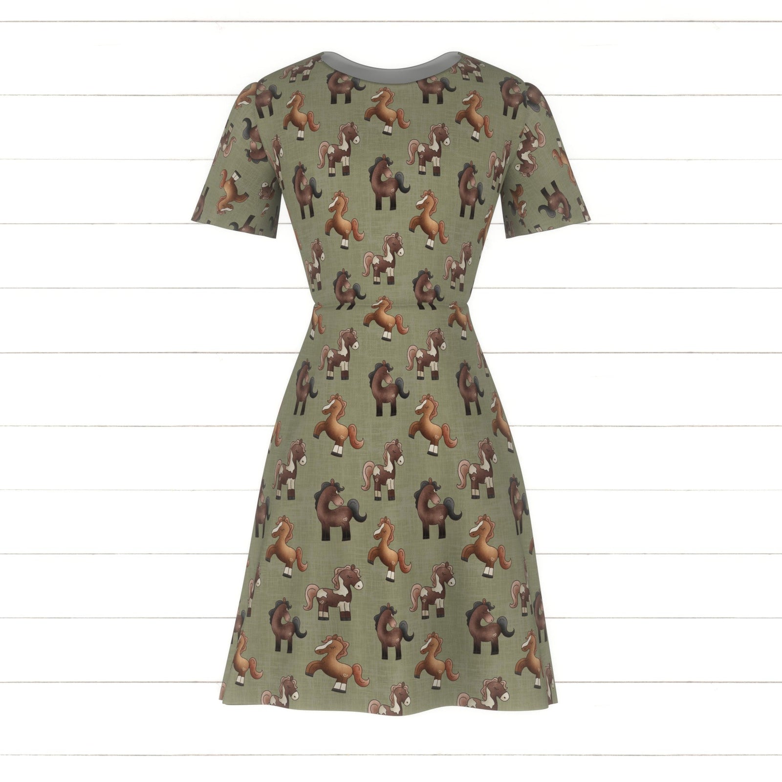 Ponies & Peonies- Ponies Green