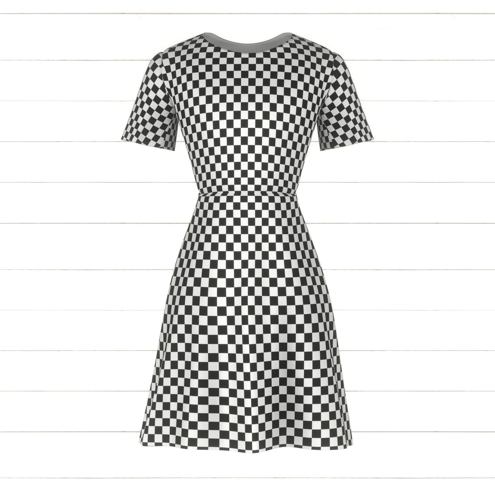 Black and White Checker Print Fabric, By Brittney Laidlaw