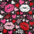 Valentine Kisses on Black Image