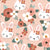Floral bunny face by MirabellePrint / Peach background Image
