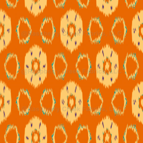 Orange ikat - Raspberry Creek Fabrics