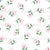 White and Bubble Gum Pink Flowers on White, Tropical Floral Oasis Collection Image