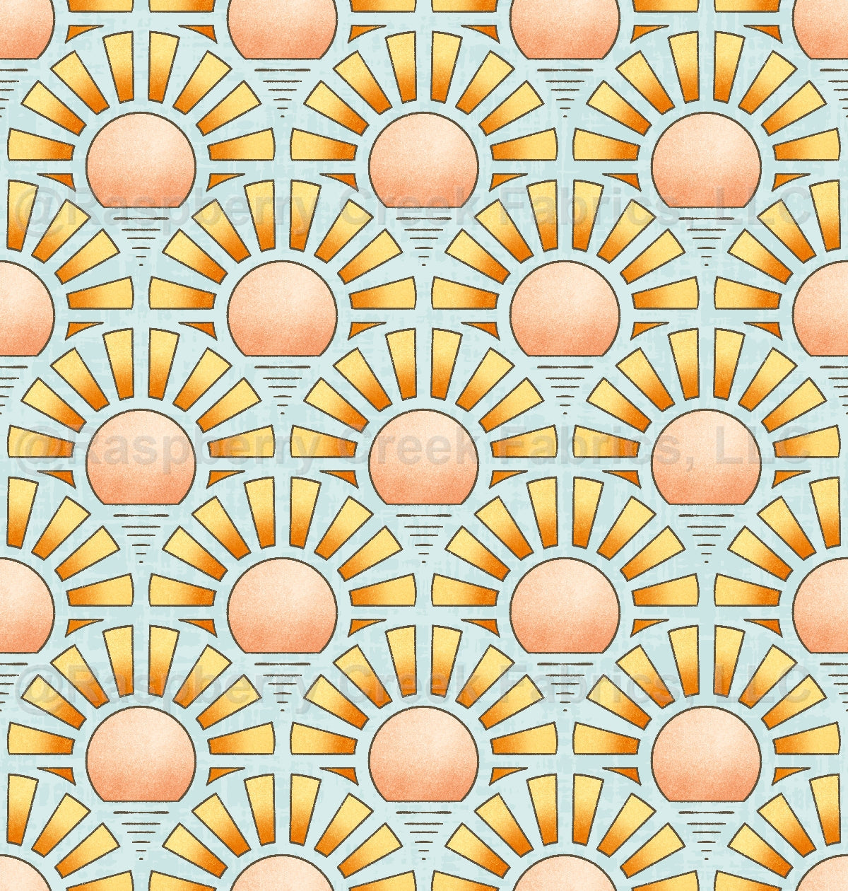 Mesa Sunrise Sky Fabric, Raspberry Creek Fabrics, watermarked