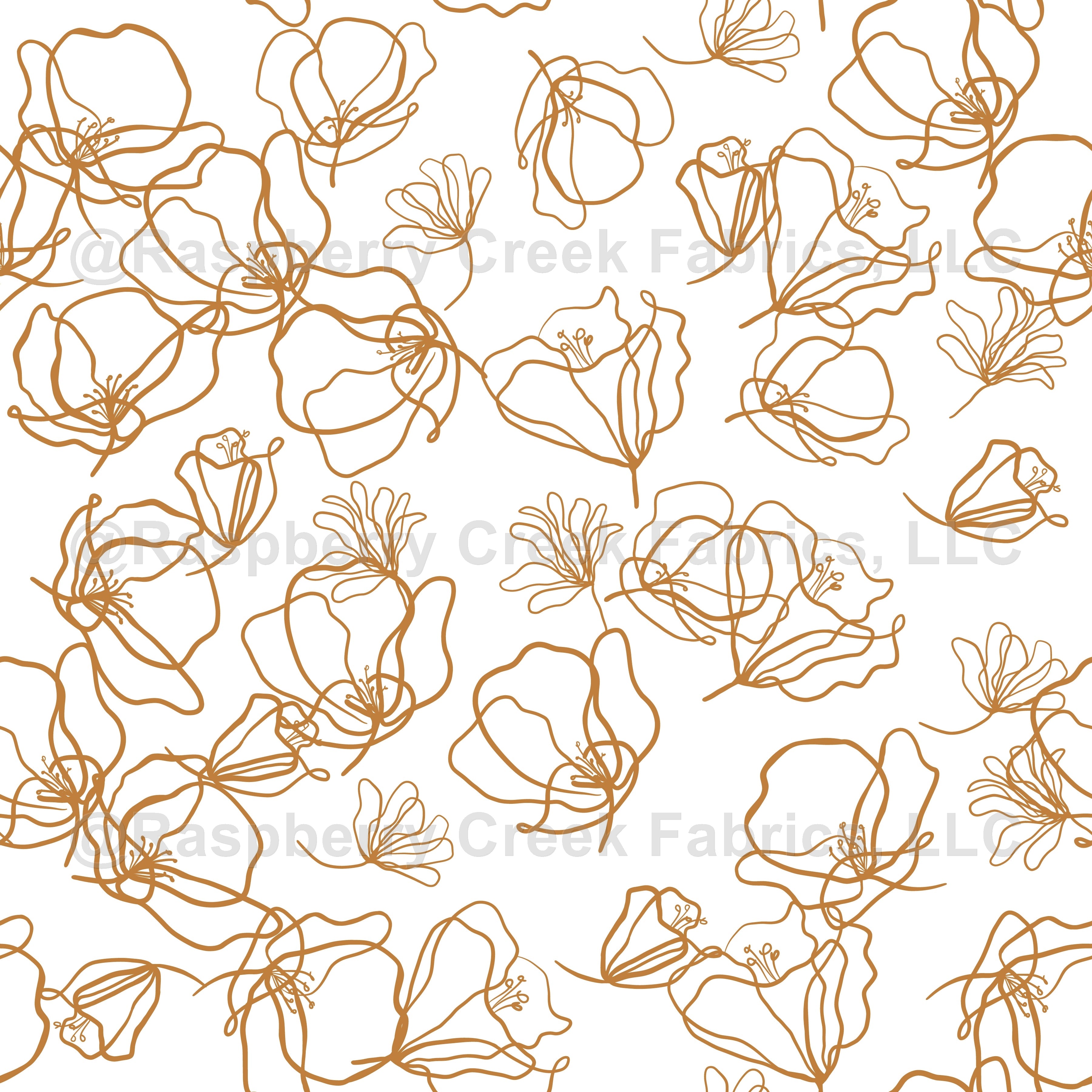 Crowded Floral - white | Hidden Treasures Wallpaper, Raspberry Creek Fabrics, watermarked