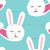 Pajama Party Bunny Slippers On Blue Image