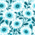blue monochromatic graphic florals Image