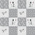 Dalmation Dogs and Paw Prints Grey Patchwork Image