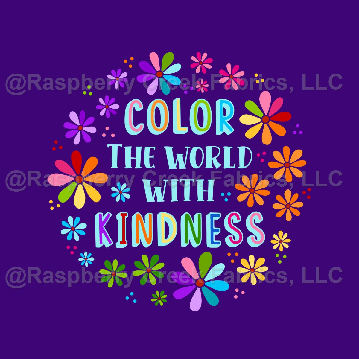 Color The World With Kindness Panel on Purple