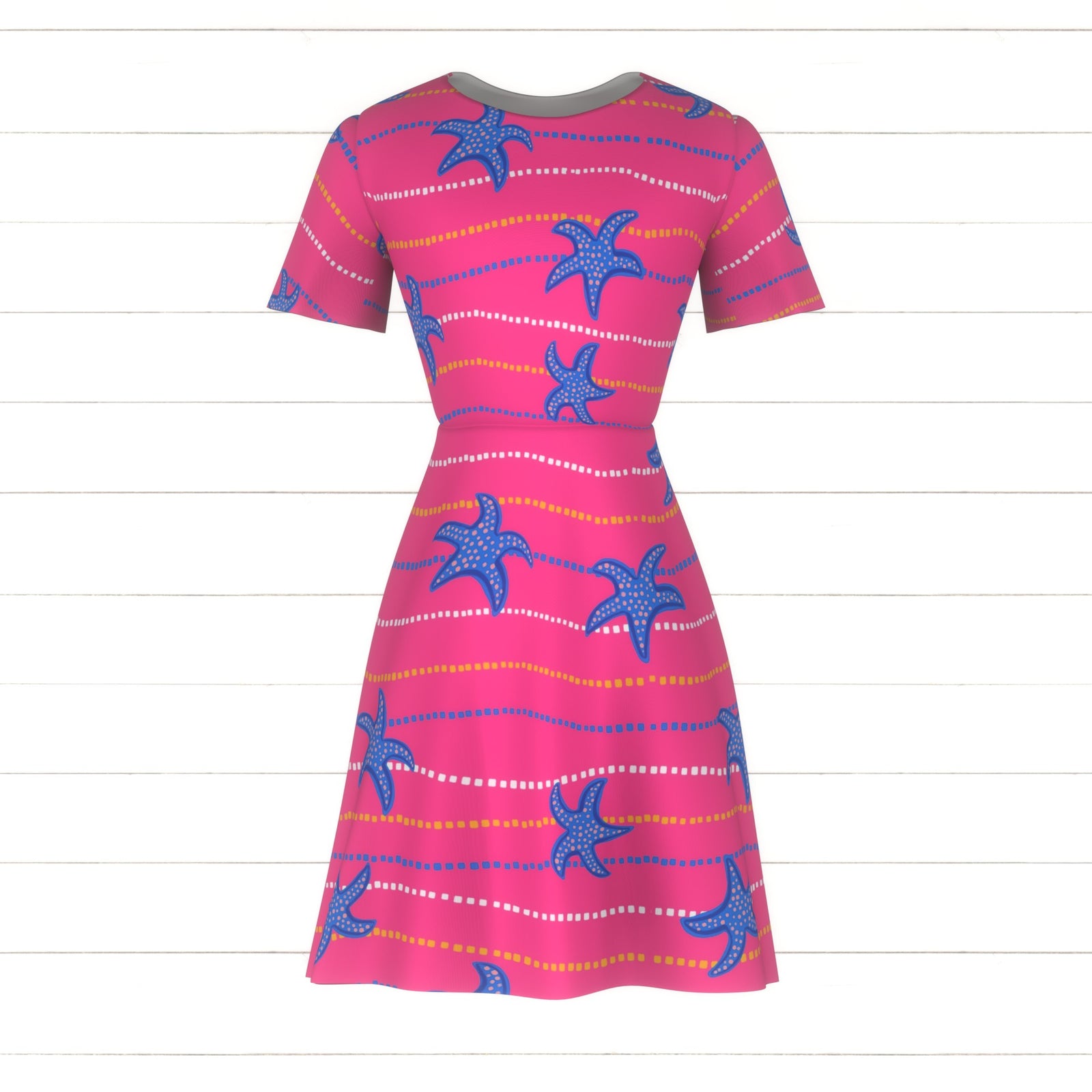 hot pink, safe swim, swim, ocean, summer, bright, stripe, movement, dots, Florida, swimwear, blue, orange, boys, girls, wavy, starfish, sea