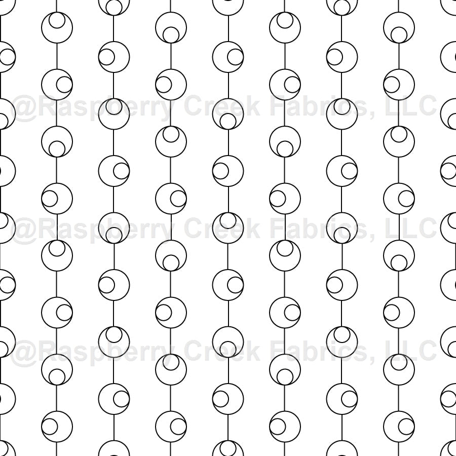 Double Pearls - Texture Collection - Circle Graphic - Quilting Motif - Geometric Drawing - Low Volume - Black on White
