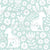 Folk White Easter Bunnies on Soft Mine Green Image