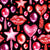 Helium Balloons on Black (Hugs and Kisses Valentines Collection) Image