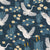 White herons in the lagoon Fabric Image