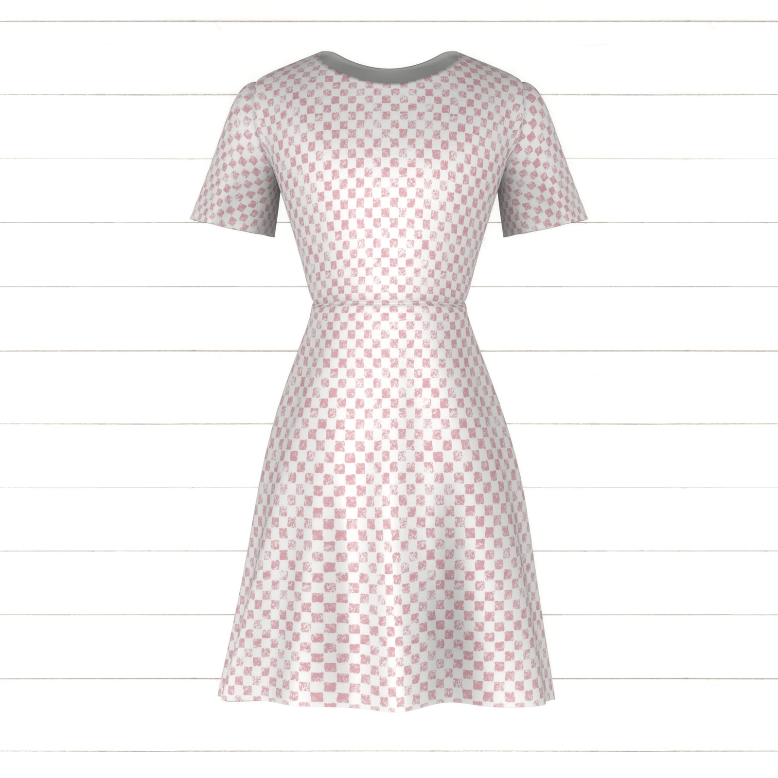 Heathered Pink and White Checkered Pattern , Raspberry Creek Fabrics, watermarked
