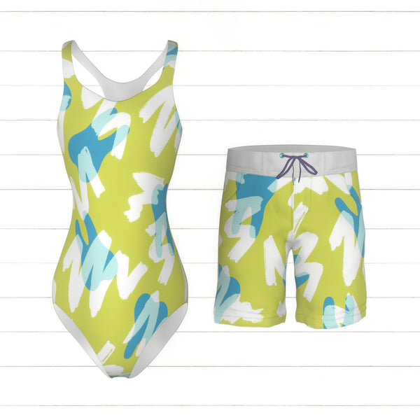 Neon Teeth - Blue - Raspberry Creek Fabrics